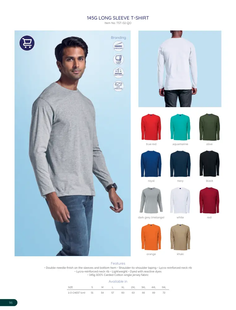 145G Long Sleeve T-Shirt TST-02-QO