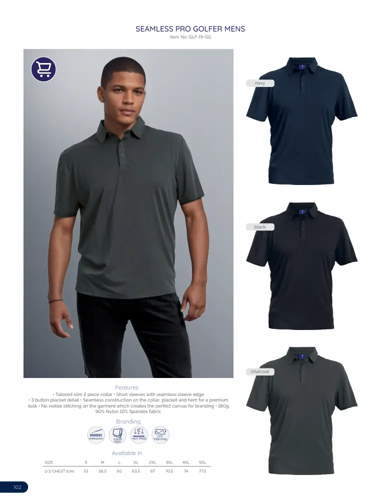 Seamless Pro Golfer Mens GLF-19-GG