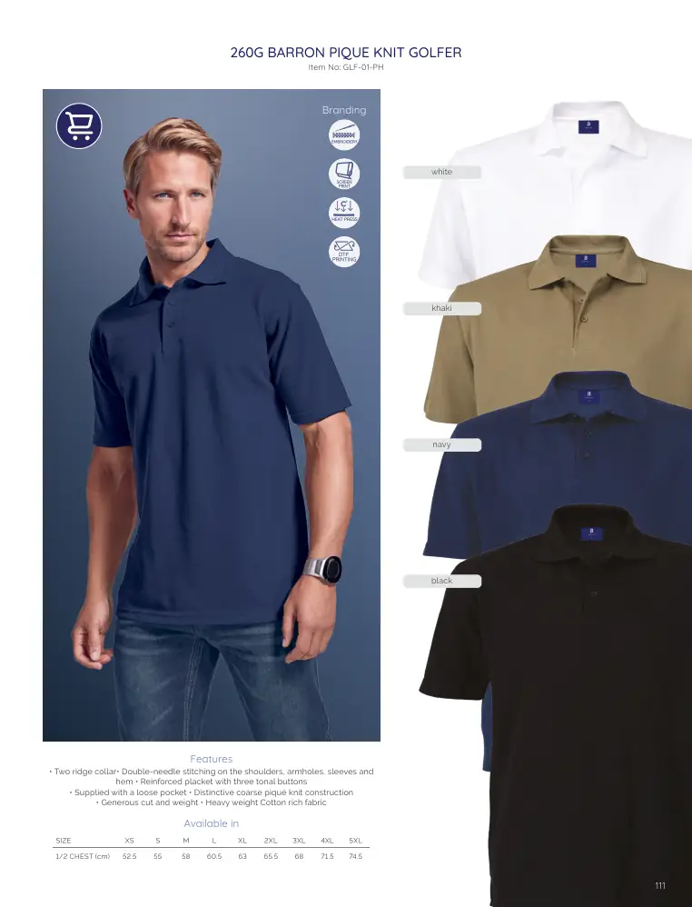 260G Barron Pique Knit Golfer GLF-01-PH