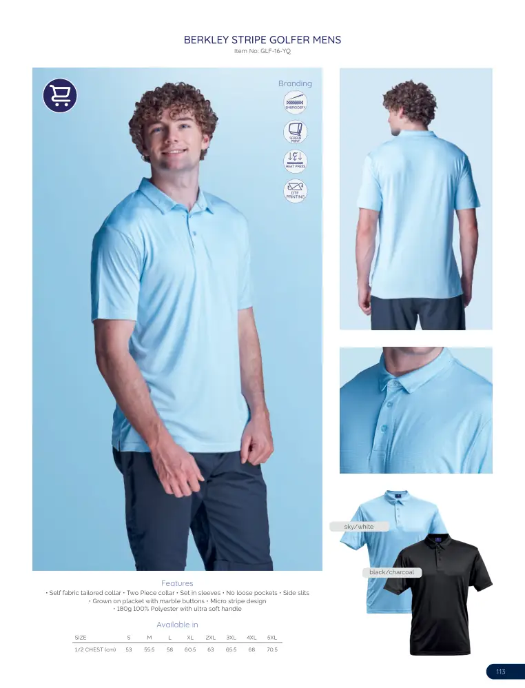 Berkley Stripe Golfer Mens GLF-16-YQ