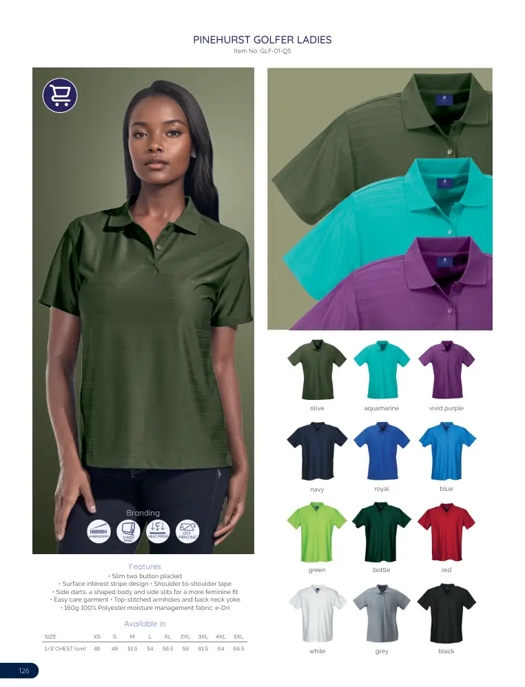Pinehurst Golfer Ladies GLF-01-QS