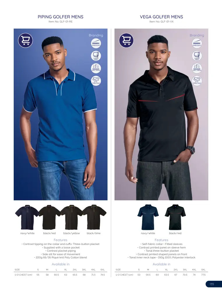 Piping Golfer Mens GLF-01-RE