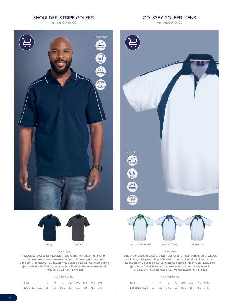 Shoulder Stripe Golfer GLF-01-QO