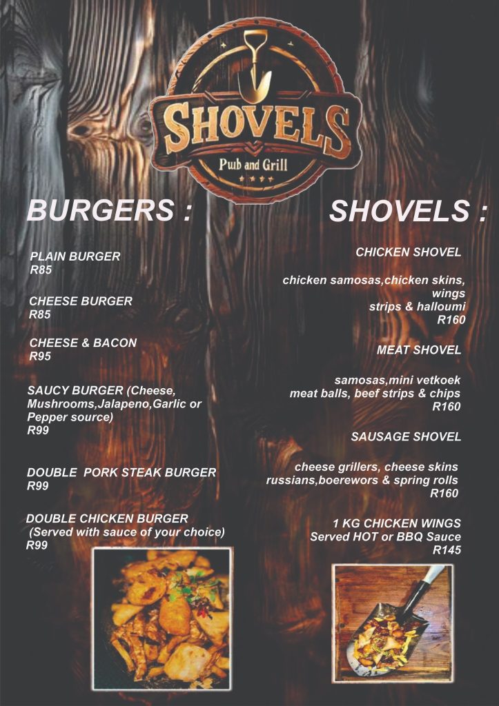Menu Designs — Shovels Pub & Grill